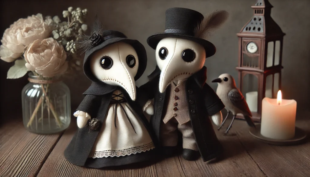 husband and wide plague doctor plush